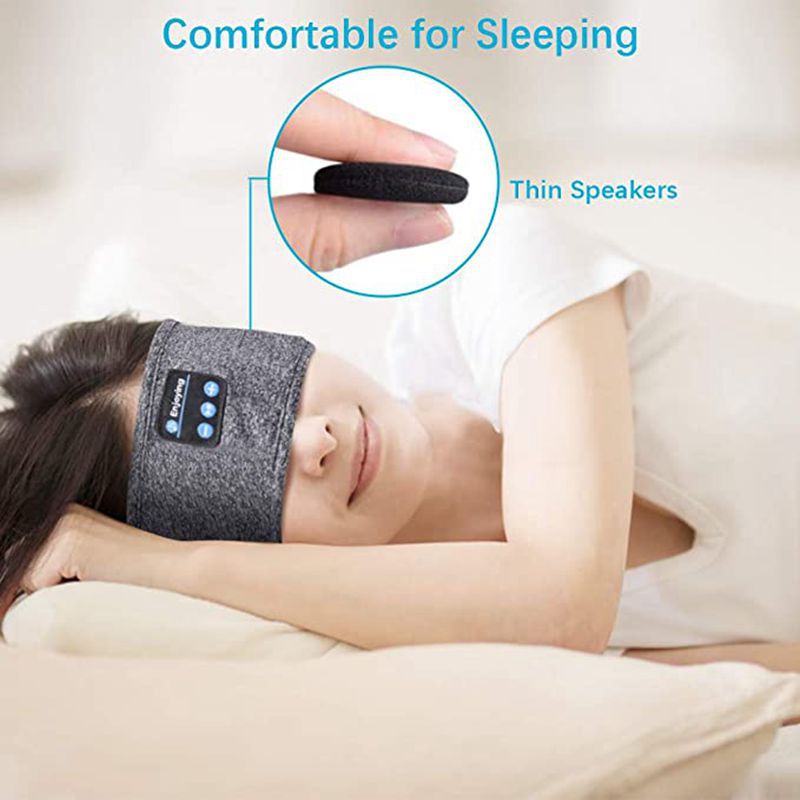 Wireless Bluetooth Sleeping Headphones Headband Thin Soft Elastic Comfortable Music Ear Phones Eye Mask For Side Sleeper Sports CJ