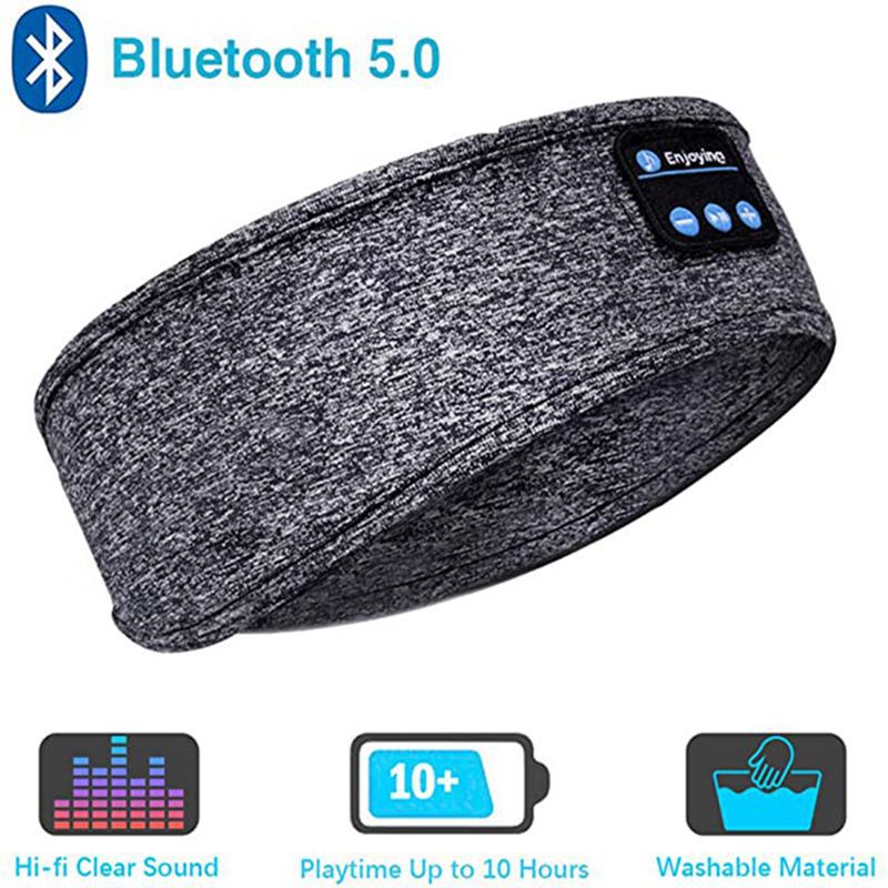 Wireless Bluetooth Sleeping Headphones Headband Thin Soft Elastic Comfortable Music Ear Phones Eye Mask For Side Sleeper Sports CJ