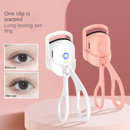 Eyelash Curler Portable Electric Heated Comb Eye Lash Long Lasting Eyelashes Curls Thermal Eyelash Curler Makeup Tools Heated Eyelash Curlers,Rechargeable Electric Eyelash Curler,Handheld Eyelash Heat CJ