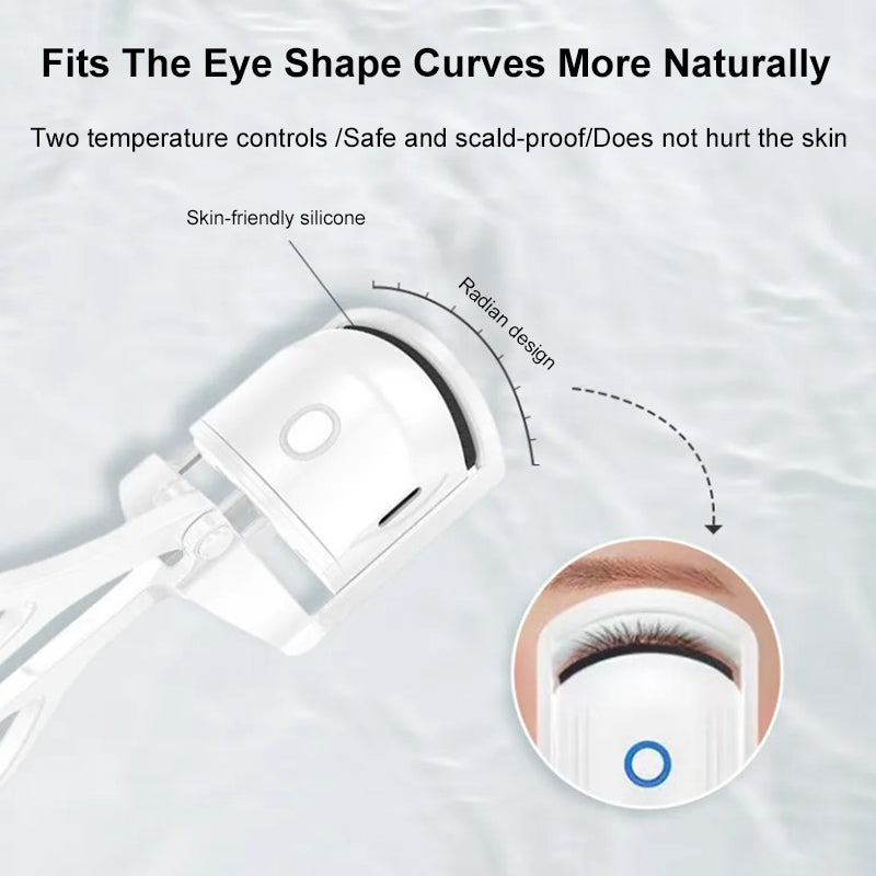 Eyelash Curler Portable Electric Heated Comb Eye Lash Long Lasting Eyelashes Curls Thermal Eyelash Curler Makeup Tools Heated Eyelash Curlers,Rechargeable Electric Eyelash Curler,Handheld Eyelash Heat CJ