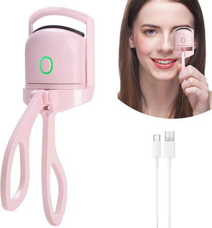 Eyelash Curler Portable Electric Heated Comb Eye Lash Long Lasting Eyelashes Curls Thermal Eyelash Curler Makeup Tools Heated Eyelash Curlers,Rechargeable Electric Eyelash Curler,Handheld Eyelash Heat CJ