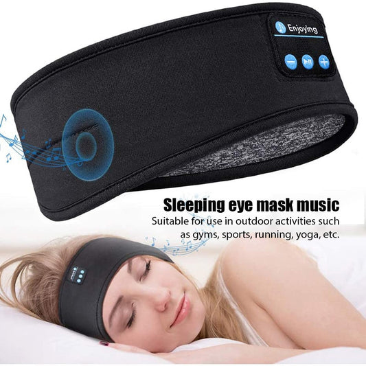 Wireless Bluetooth Sleeping Headphones Headband Thin Soft Elastic Comfortable Music Ear Phones Eye Mask For Side Sleeper Sports CJ