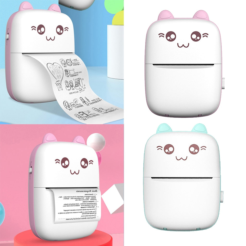 Mini Printer Portable Mini Bluetooth WiFi New Wrong Printer Mobile Phone Photo Title Note Hot Print Pocket Student Error Label Printer CJ