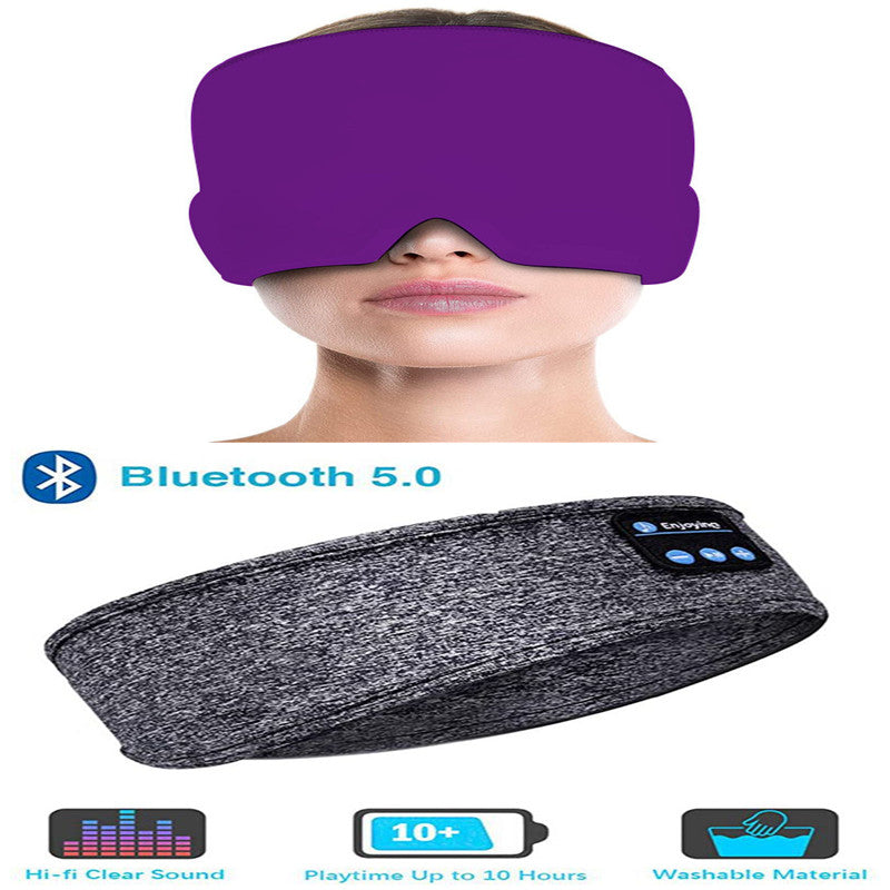 Wireless Bluetooth Sleeping Headphones Headband Thin Soft Elastic Comfortable Music Ear Phones Eye Mask For Side Sleeper Sports CJ