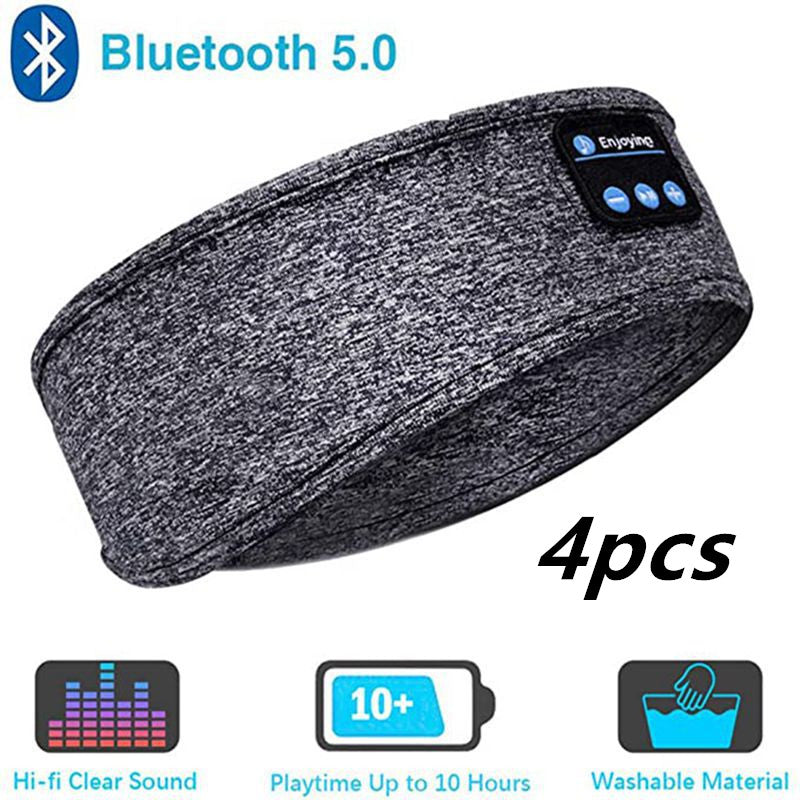 Wireless Bluetooth Sleeping Headphones Headband Thin Soft Elastic Comfortable Music Ear Phones Eye Mask For Side Sleeper Sports CJ