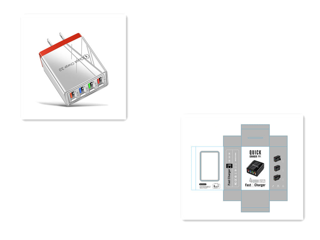 USB Charger Quick Charge 3.0 4 Phone Adapter For Tablet Portable Wall Mobile Charger Fast Charger CJ