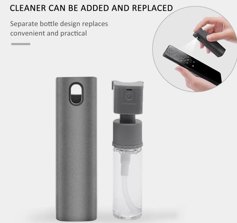 2 In 1 Phone Computer Screen Cleaner Kit For Screen Dust Removal Microfiber Cloth Set CJ