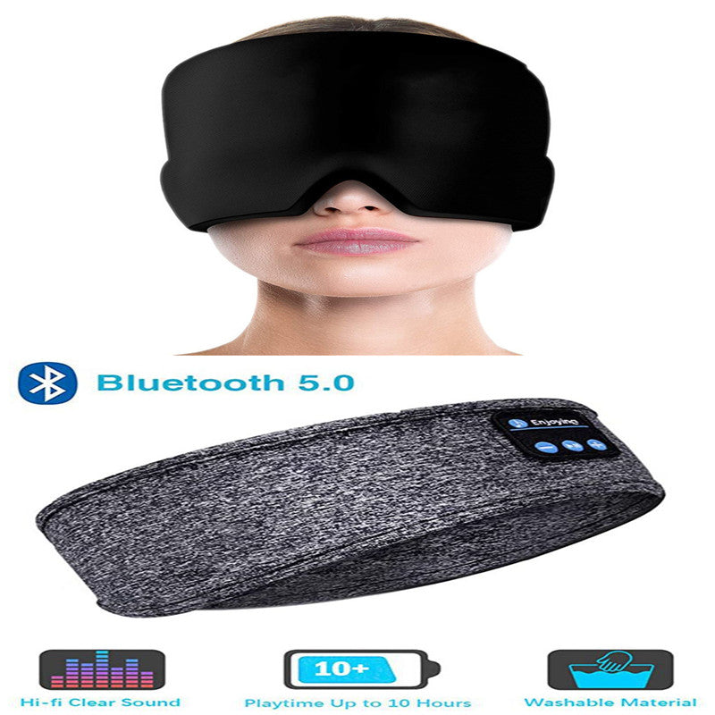 Wireless Bluetooth Sleeping Headphones Headband Thin Soft Elastic Comfortable Music Ear Phones Eye Mask For Side Sleeper Sports CJ