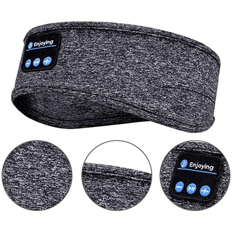 Wireless Bluetooth Sleeping Headphones Headband Thin Soft Elastic Comfortable Music Ear Phones Eye Mask For Side Sleeper Sports CJ