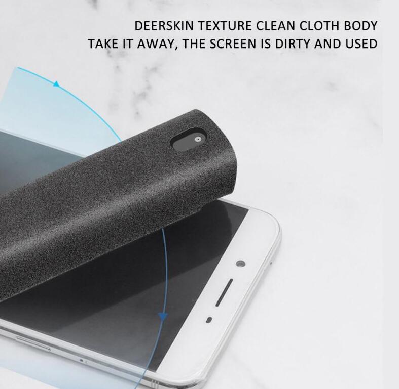 2 In 1 Phone Computer Screen Cleaner Kit For Screen Dust Removal Microfiber Cloth Set CJ