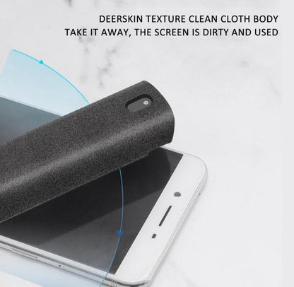 2 In 1 Phone Computer Screen Cleaner Kit For Screen Dust Removal Microfiber Cloth Set CJ