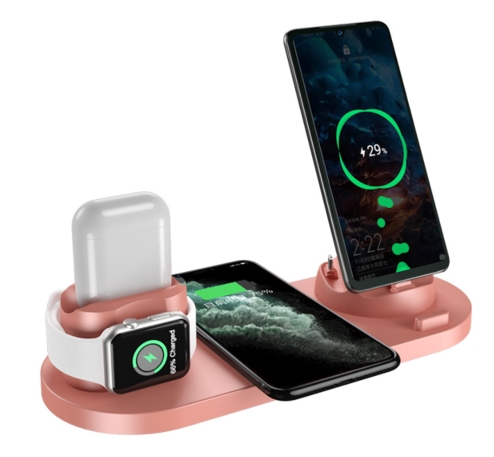 Wireless Charger For IPhone Fast Charger For Phone Fast Charging Pad For Phone Watch 6 In 1 Charging Dock Station CJ