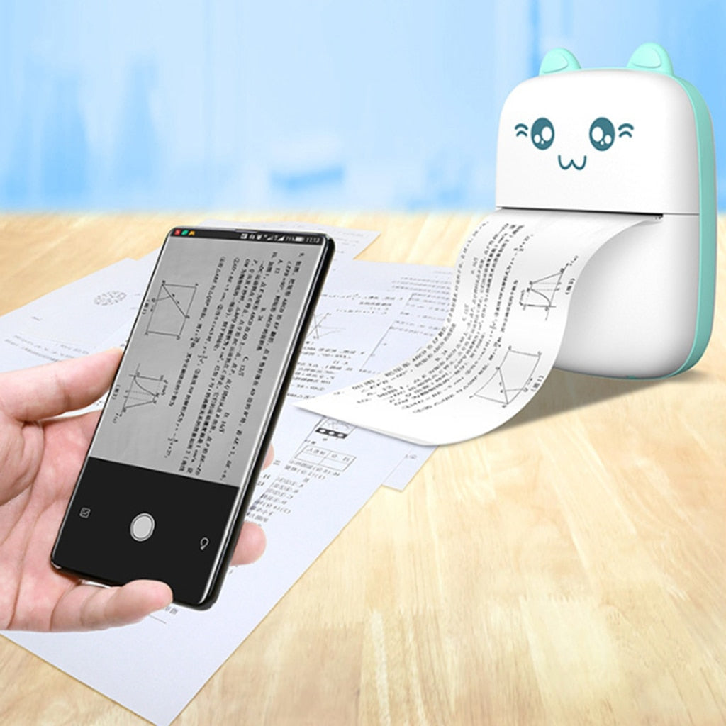 Mini Printer Portable Mini Bluetooth WiFi New Wrong Printer Mobile Phone Photo Title Note Hot Print Pocket Student Error Label Printer CJ