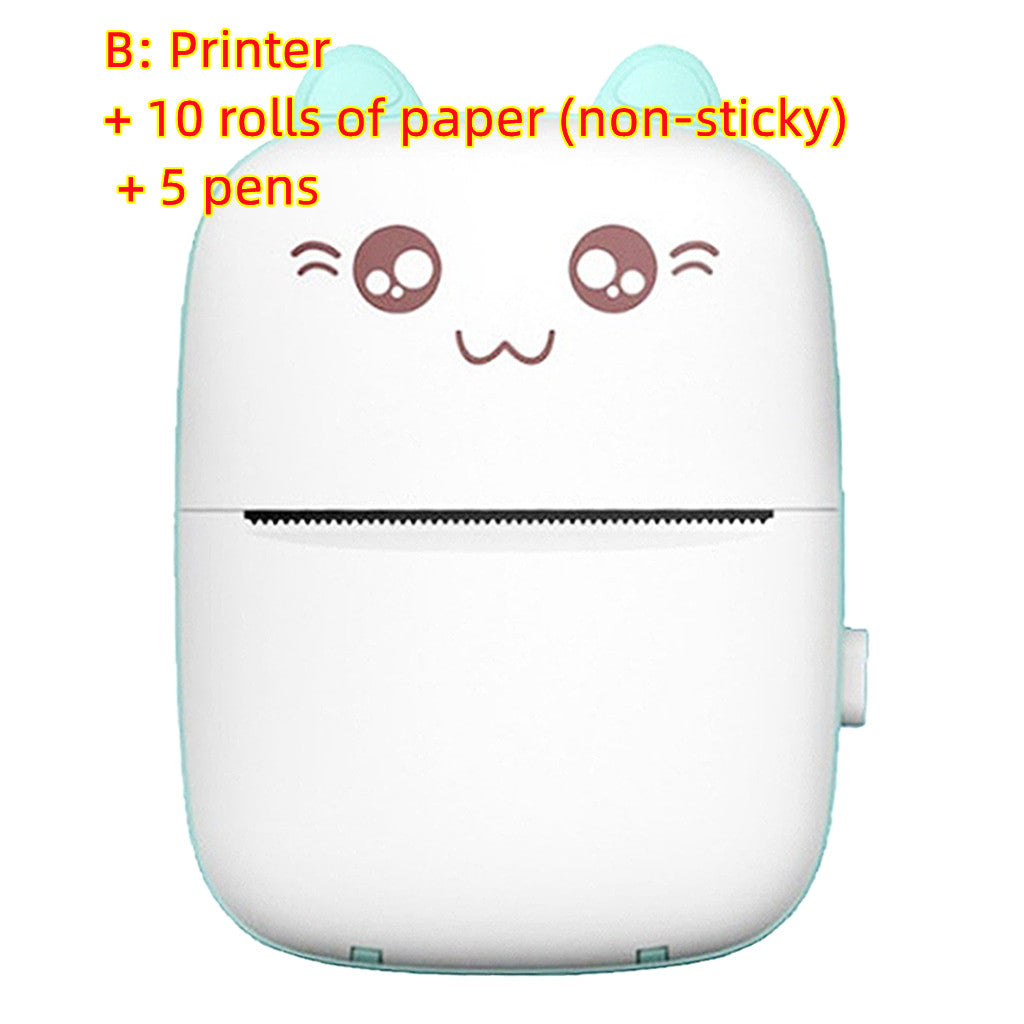 Mini Printer Portable Mini Bluetooth WiFi New Wrong Printer Mobile Phone Photo Title Note Hot Print Pocket Student Error Label Printer CJ