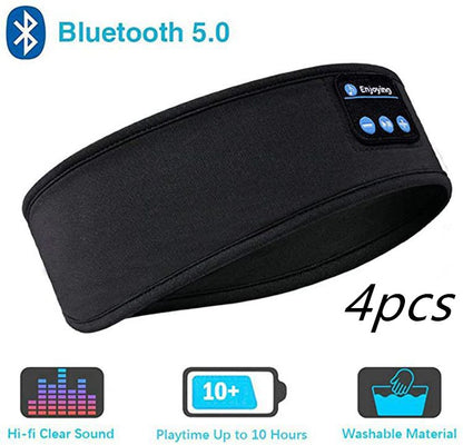 Wireless Bluetooth Sleeping Headphones Headband Thin Soft Elastic Comfortable Music Ear Phones Eye Mask For Side Sleeper Sports CJ