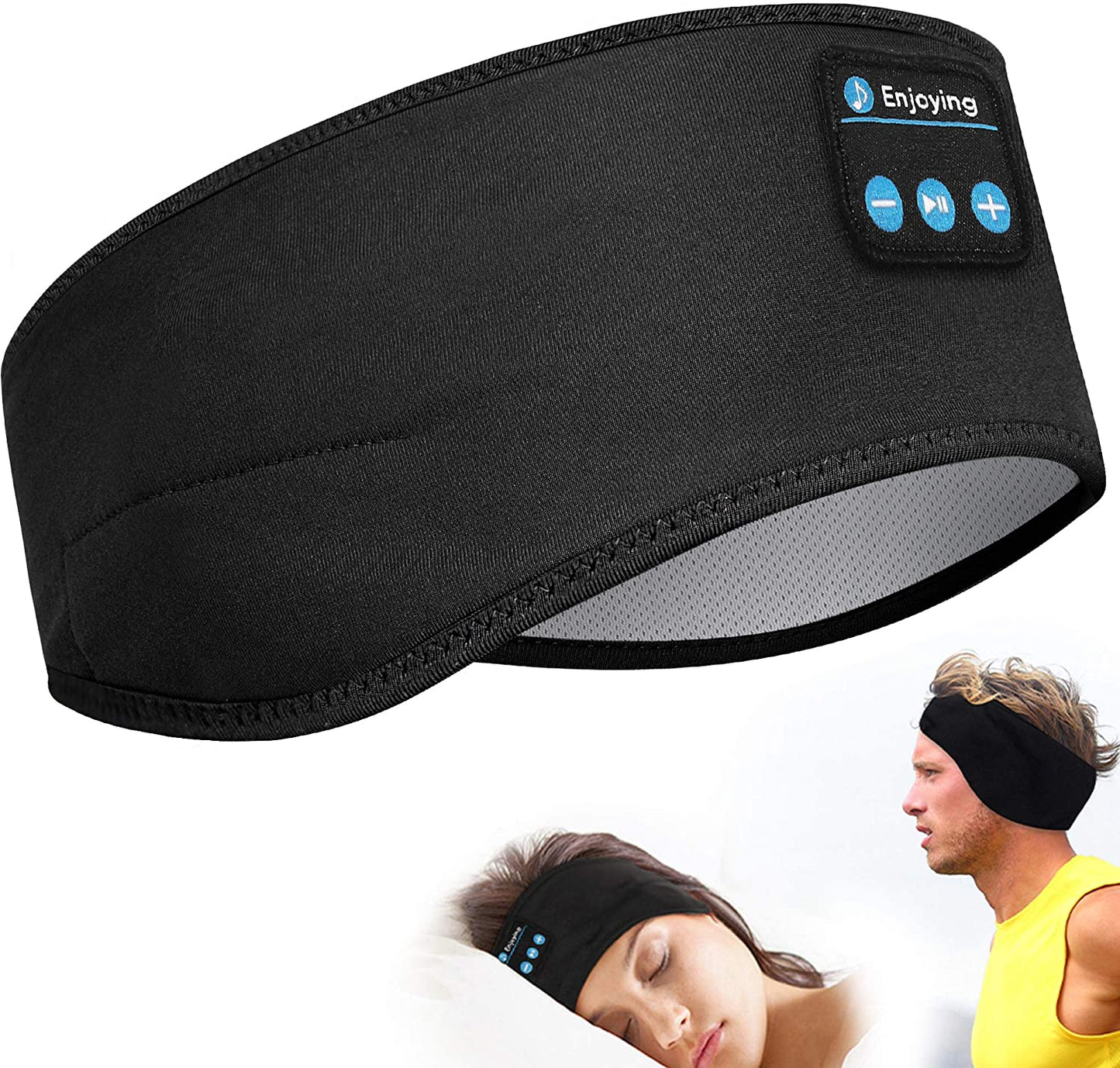 Wireless Bluetooth Sleeping Headphones Headband Thin Soft Elastic Comfortable Music Ear Phones Eye Mask For Side Sleeper Sports CJ