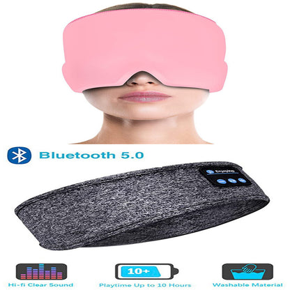 Wireless Bluetooth Sleeping Headphones Headband Thin Soft Elastic Comfortable Music Ear Phones Eye Mask For Side Sleeper Sports CJ