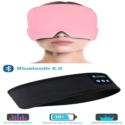 Wireless Bluetooth Sleeping Headphones Headband Thin Soft Elastic Comfortable Music Ear Phones Eye Mask For Side Sleeper Sports CJ